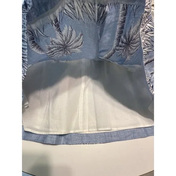 J. Crew Womens Linen Short Skirt In Palm Tree Print Size 0 Tropical Hawaiian - Picture 3 of 8